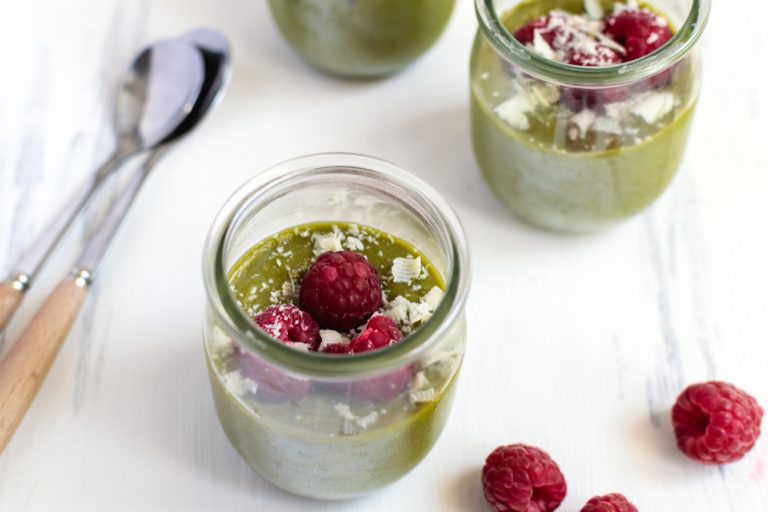 pana cotta au matcha