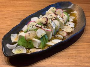 umami gastronomie japonaise mozzarella avocat sauce soja fumée Igeta