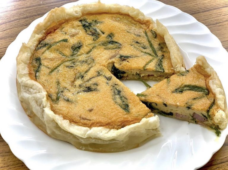 Quiche miso, bacon et épinards tsurumiso miso de riz japonais épicerie fine japonaise umami