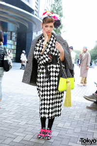 Femme en kimono moderne, Tokyo Fashion