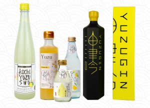 bouteilles de boissons à base de yuzu