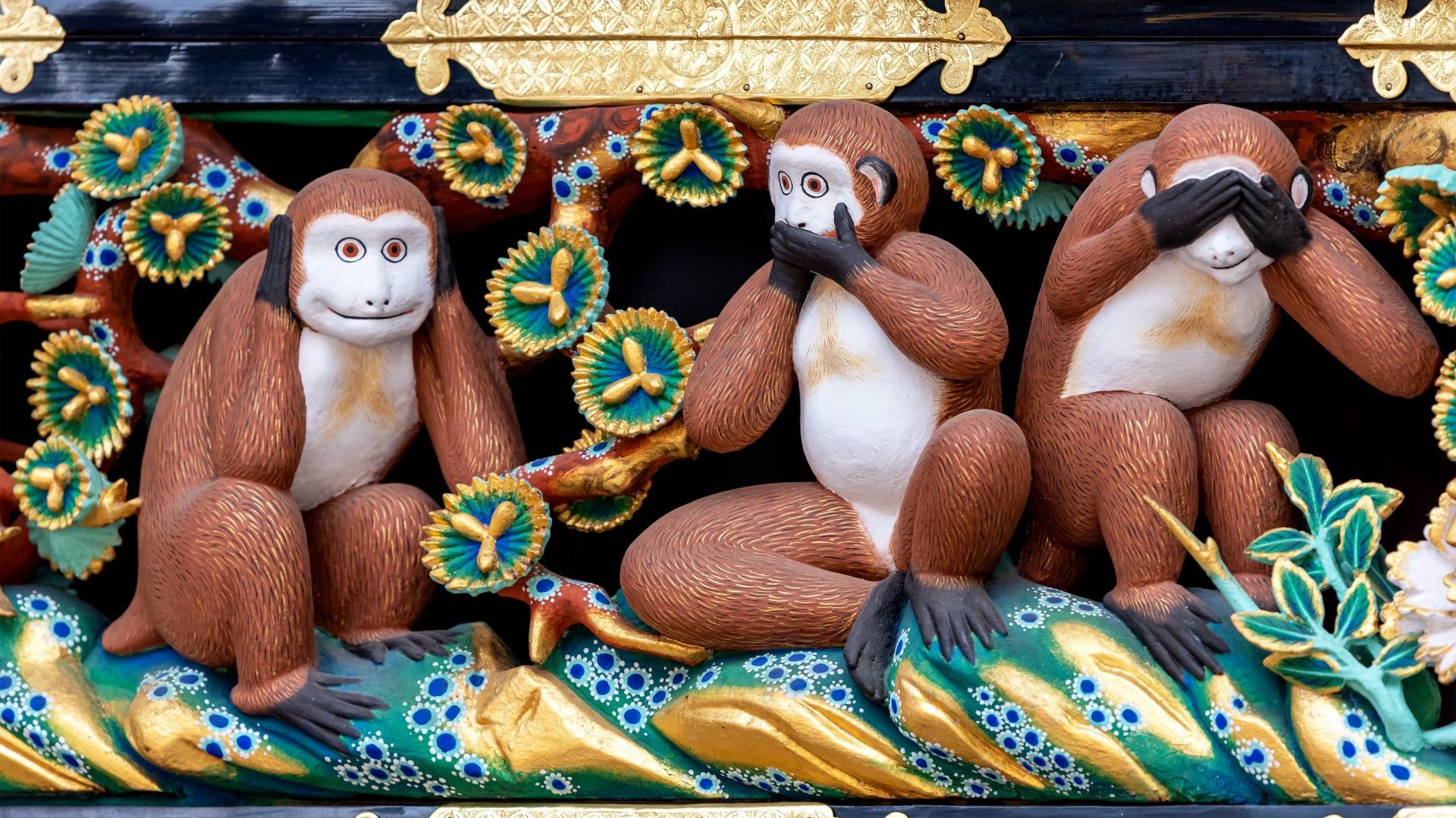 3 singes de la sagesse du Toshogu à Nikko