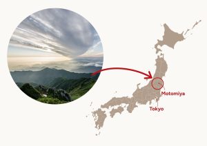 Localisation de Motomiya sur une carte du japon, au Nord de Tokyo